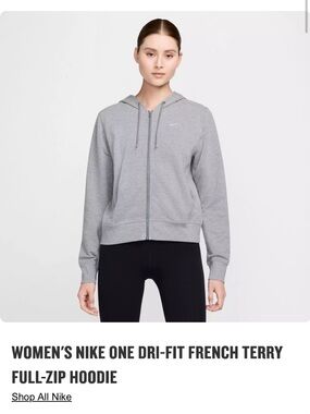 Women’s Nike Heather Gray Full-Zip Hooded Sweatshirt